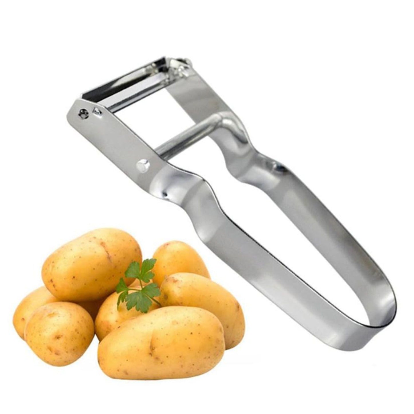 Stainless Steel Peeler U Shape Ergonomic Handle Fruit Peeler Vegetable Peeler for Kitchen Silver V1294-YM0512-3118220279211
