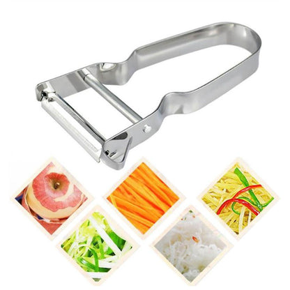 Stainless Steel Peeler U Shape Ergonomic Handle Fruit Peeler Vegetable Peeler for Kitchen Silver V1294-YM0512-3118220279211