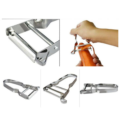 Stainless Steel Peeler U Shape Ergonomic Handle Fruit Peeler Vegetable Peeler for Kitchen Silver V1294-YM0512-3118220279211