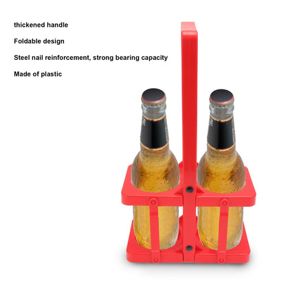 Beer Caddy Holder 2 Pack Foldable Portable Beer Beverage Display Basket Beer Bottle Carrier with Thickened V1294-YM0512-3118220279412