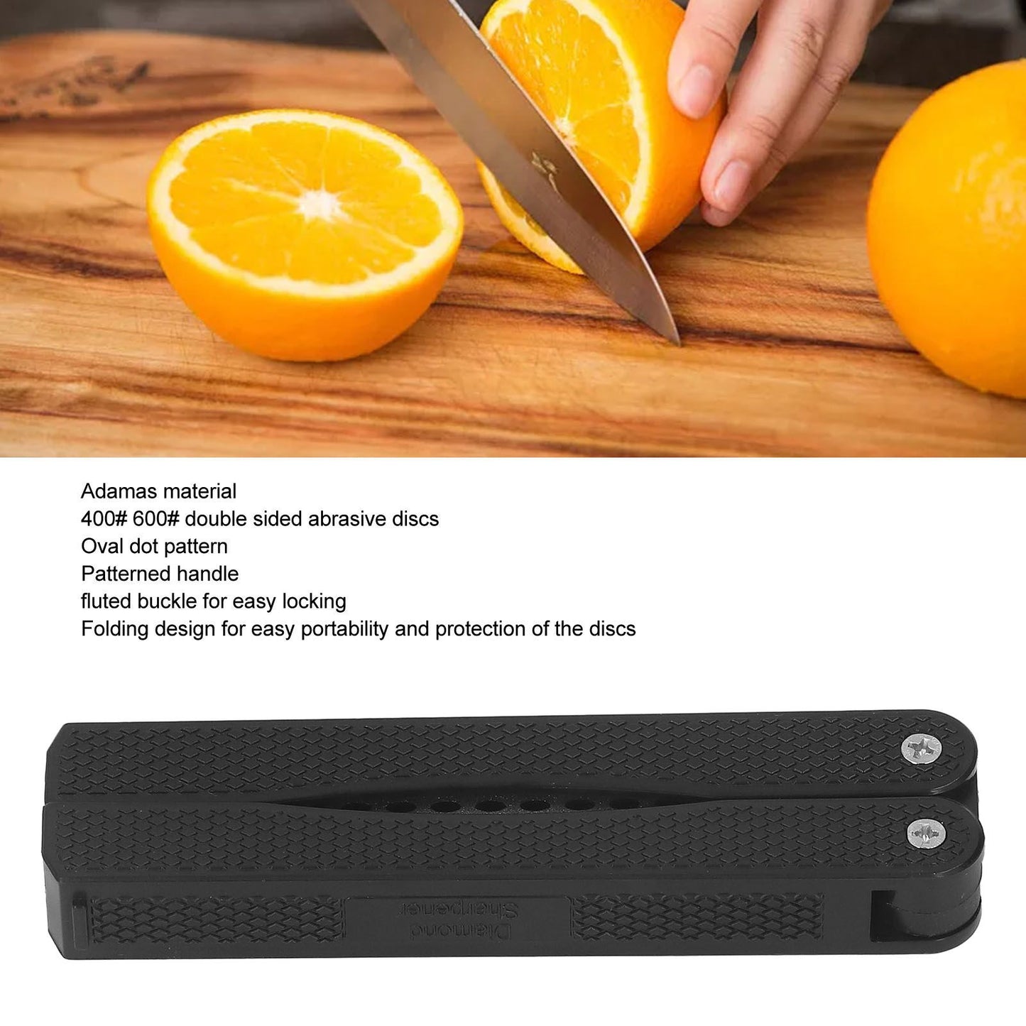 Knife Sharpener Foldable Fan Shaped Adamas Material Lightweight Portable Knife Sharpener for Outdoor Home V1294-YM0512-3118220280711