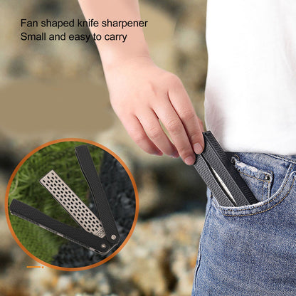 Knife Sharpener Foldable Fan Shaped Adamas Material Lightweight Portable Knife Sharpener for Outdoor Home V1294-YM0512-3118220280711