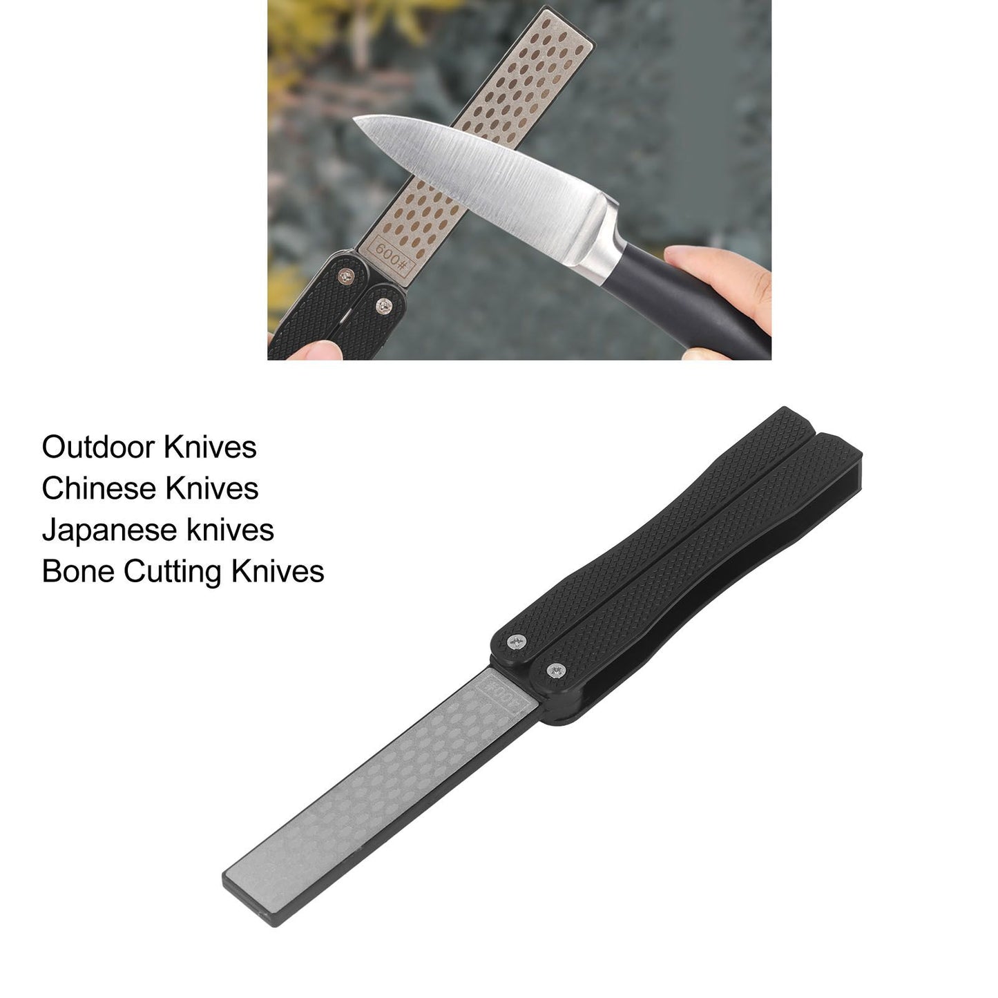 Knife Sharpener Foldable Fan Shaped Adamas Material Lightweight Portable Knife Sharpener for Outdoor Home V1294-YM0512-3118220280711