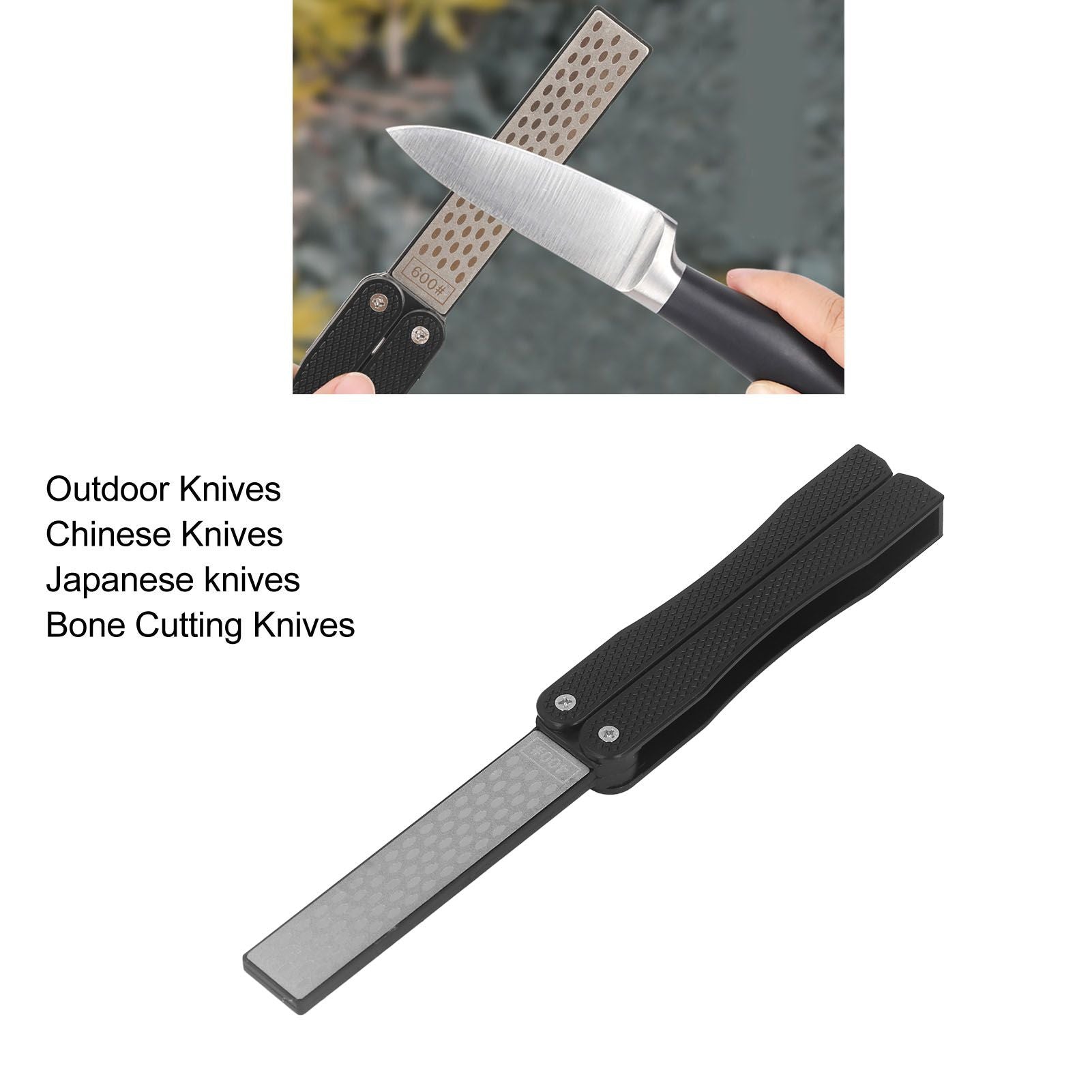 Knife Sharpener Foldable Fan Shaped Adamas Material Lightweight Portable Knife Sharpener for Outdoor Home V1294-YM0512-3118220280711