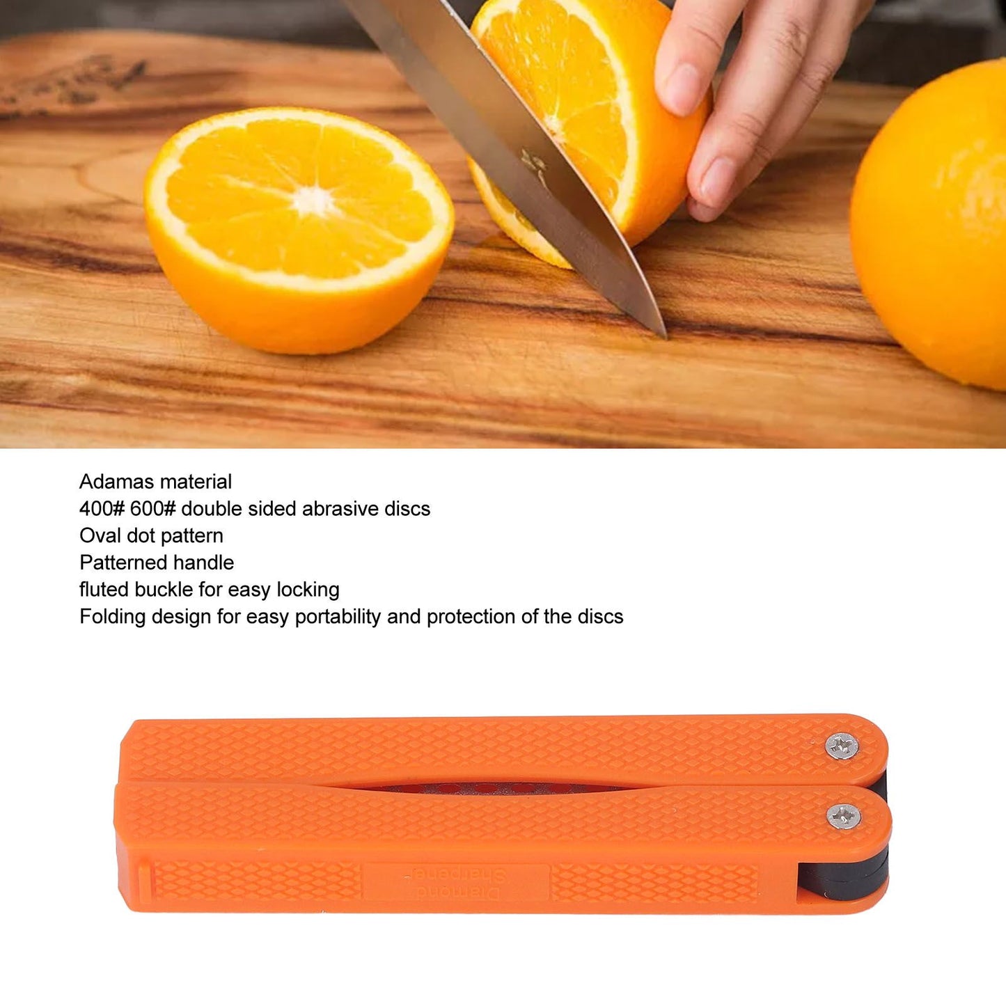 Knife Sharpener Foldable Fan Shaped Adamas Material Lightweight Portable Knife Sharpener for Outdoor Home V1294-YM0512-3118220280712