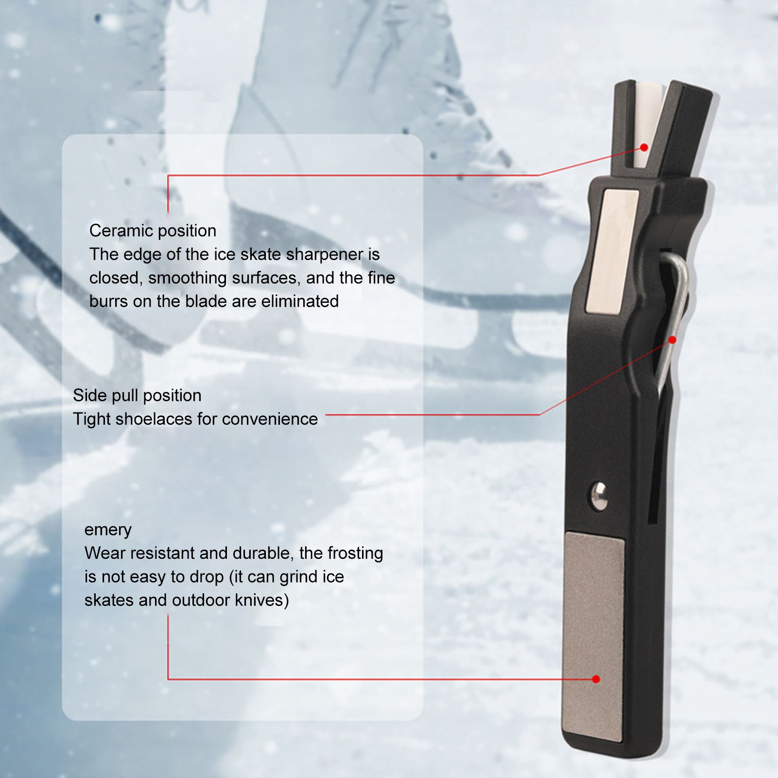 Ice Skates Blade Sharpener Ice Skates Blade Grinder Stone Knife Sharpener Grinding Tool V1294-YM0512-3118220280911