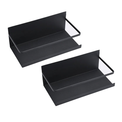 2pcs Magnetic Spice Rack Refrigerator Storage Rack Multi Function Kitchen Storage Shelves Rack Black V1294-YM0512-3118220281911