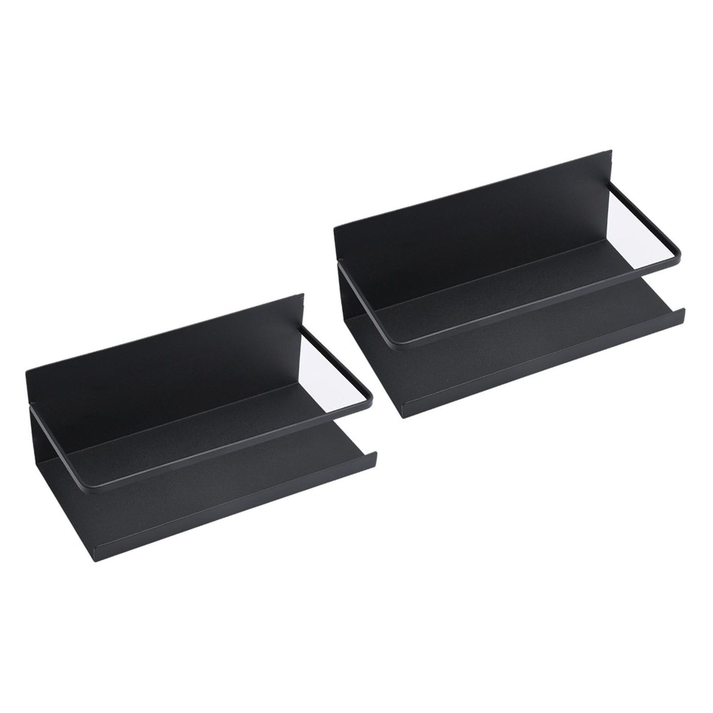 2pcs Magnetic Spice Rack Refrigerator Storage Rack Multi Function Kitchen Storage Shelves Rack Black V1294-YM0512-3118220281911