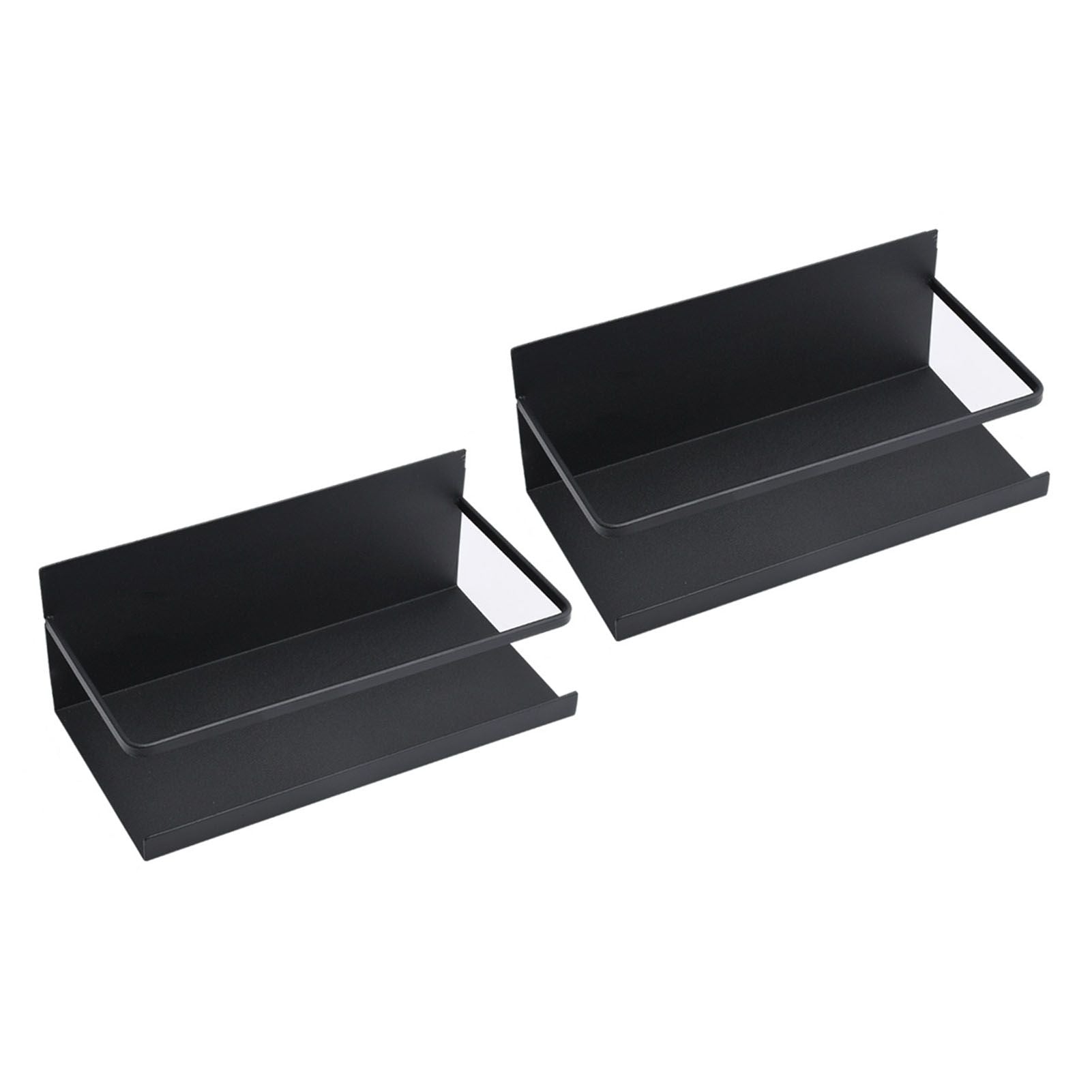 2pcs Magnetic Spice Rack Refrigerator Storage Rack Multi Function Kitchen Storage Shelves Rack Black V1294-YM0512-3118220281911