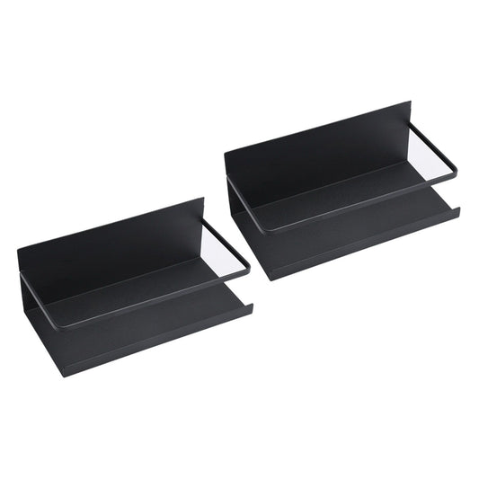 2pcs Magnetic Spice Rack Refrigerator Storage Rack Multi Function Kitchen Storage Shelves Rack Black V1294-YM0512-3118220281911
