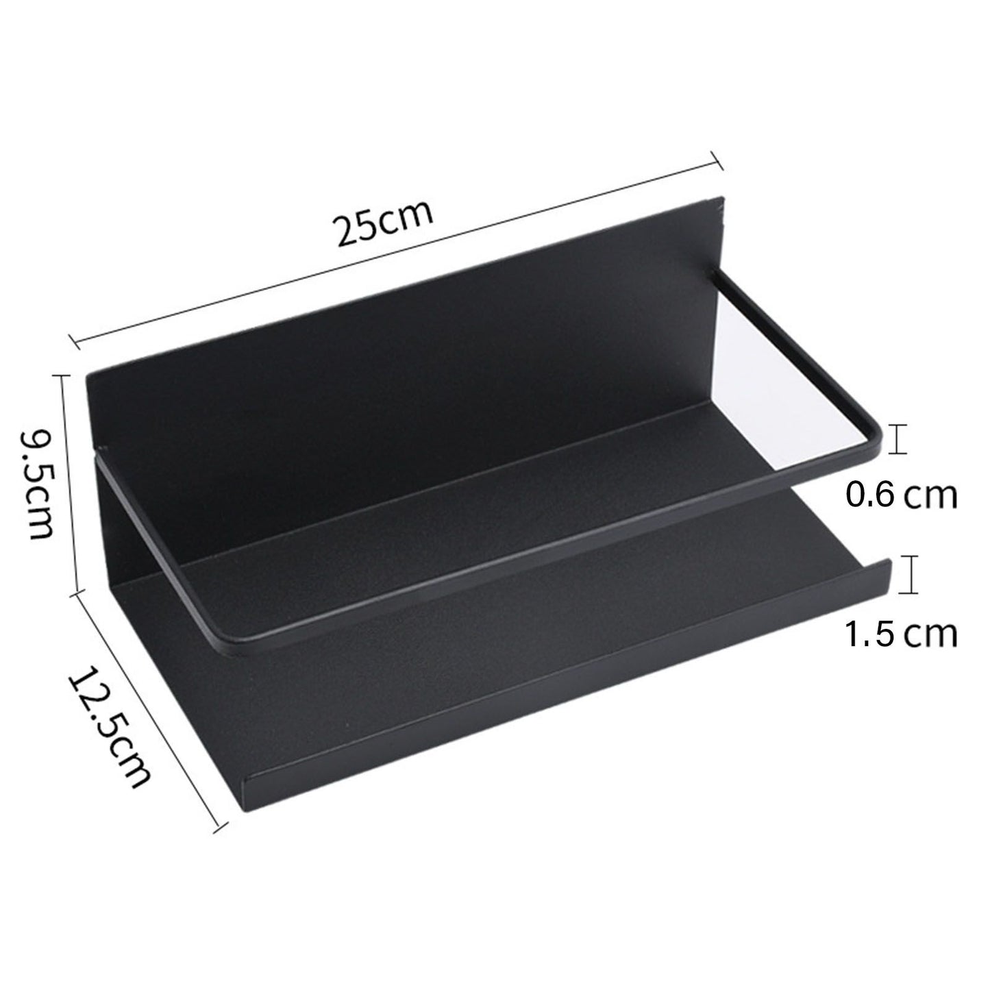 2pcs Magnetic Spice Rack Refrigerator Storage Rack Multi Function Kitchen Storage Shelves Rack Black V1294-YM0512-3118220281911