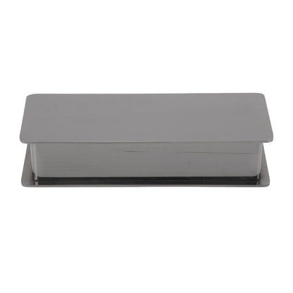 Toothpick Holder Stainless Steel Rectangular Toothpick Holder with Lid for Home Bar Hotel Restaurant Silvery V1294-YM0512-3118220282812