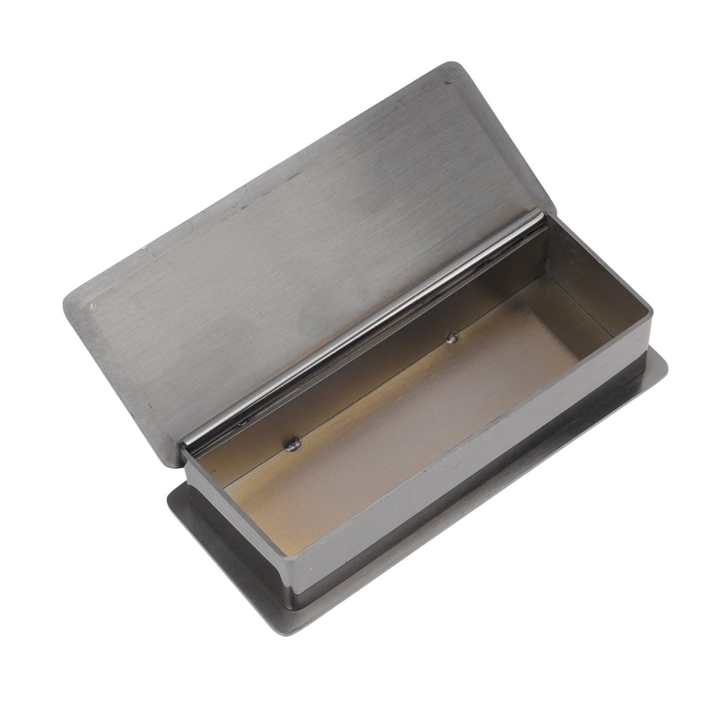 Toothpick Holder Stainless Steel Rectangular Toothpick Holder with Lid for Home Bar Hotel Restaurant Silvery V1294-YM0512-3118220282812