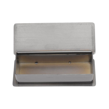 Toothpick Holder Stainless Steel Rectangular Toothpick Holder with Lid for Home Bar Hotel Restaurant Silvery V1294-YM0512-3118220282812