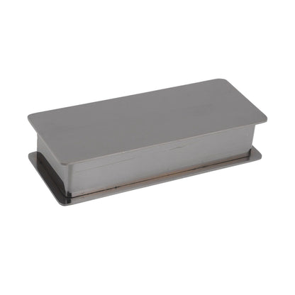 Toothpick Holder Stainless Steel Rectangular Toothpick Holder with Lid for Home Bar Hotel Restaurant Silvery V1294-YM0512-3118220282812