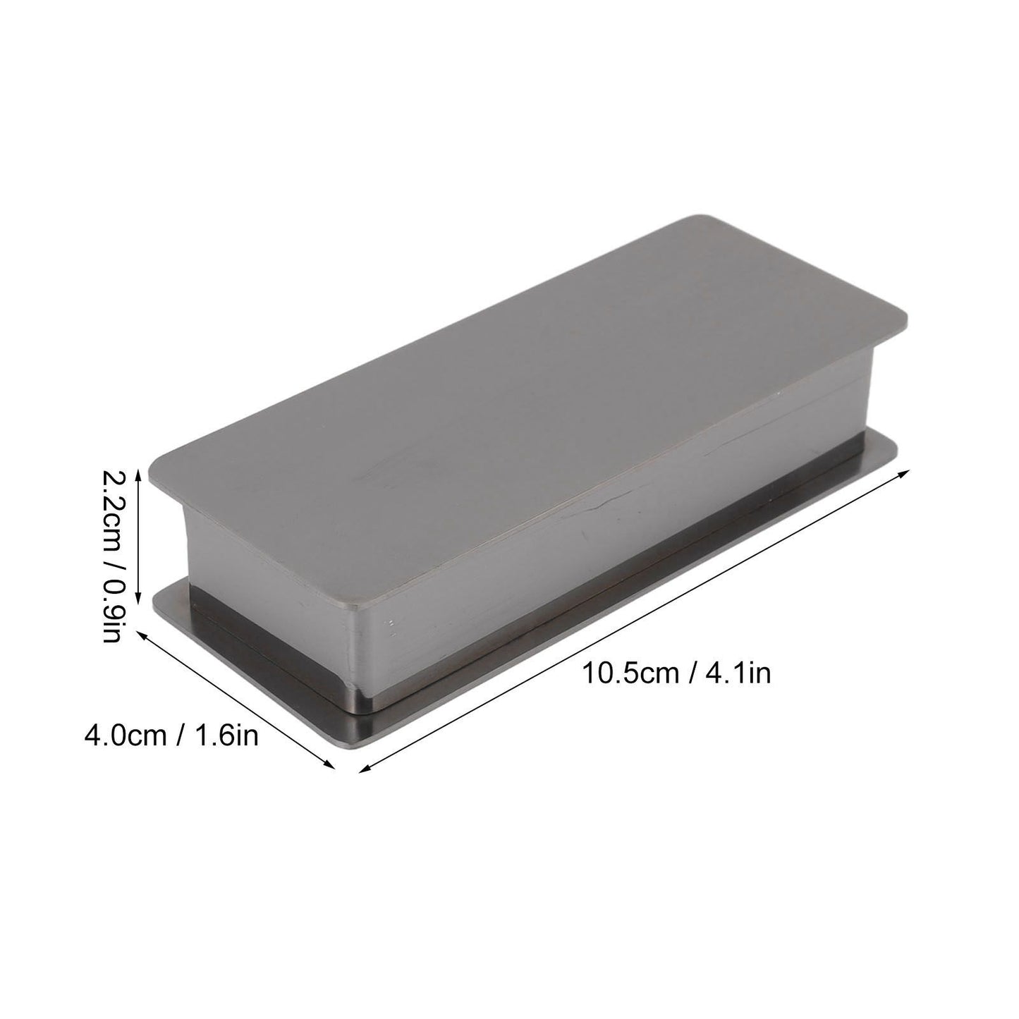 Toothpick Holder Stainless Steel Rectangular Toothpick Holder with Lid for Home Bar Hotel Restaurant Silvery V1294-YM0512-3118220282812