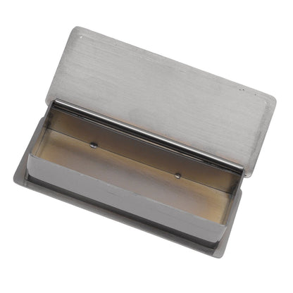 Toothpick Holder Stainless Steel Rectangular Toothpick Holder with Lid for Home Bar Hotel Restaurant Silvery V1294-YM0512-3118220282812