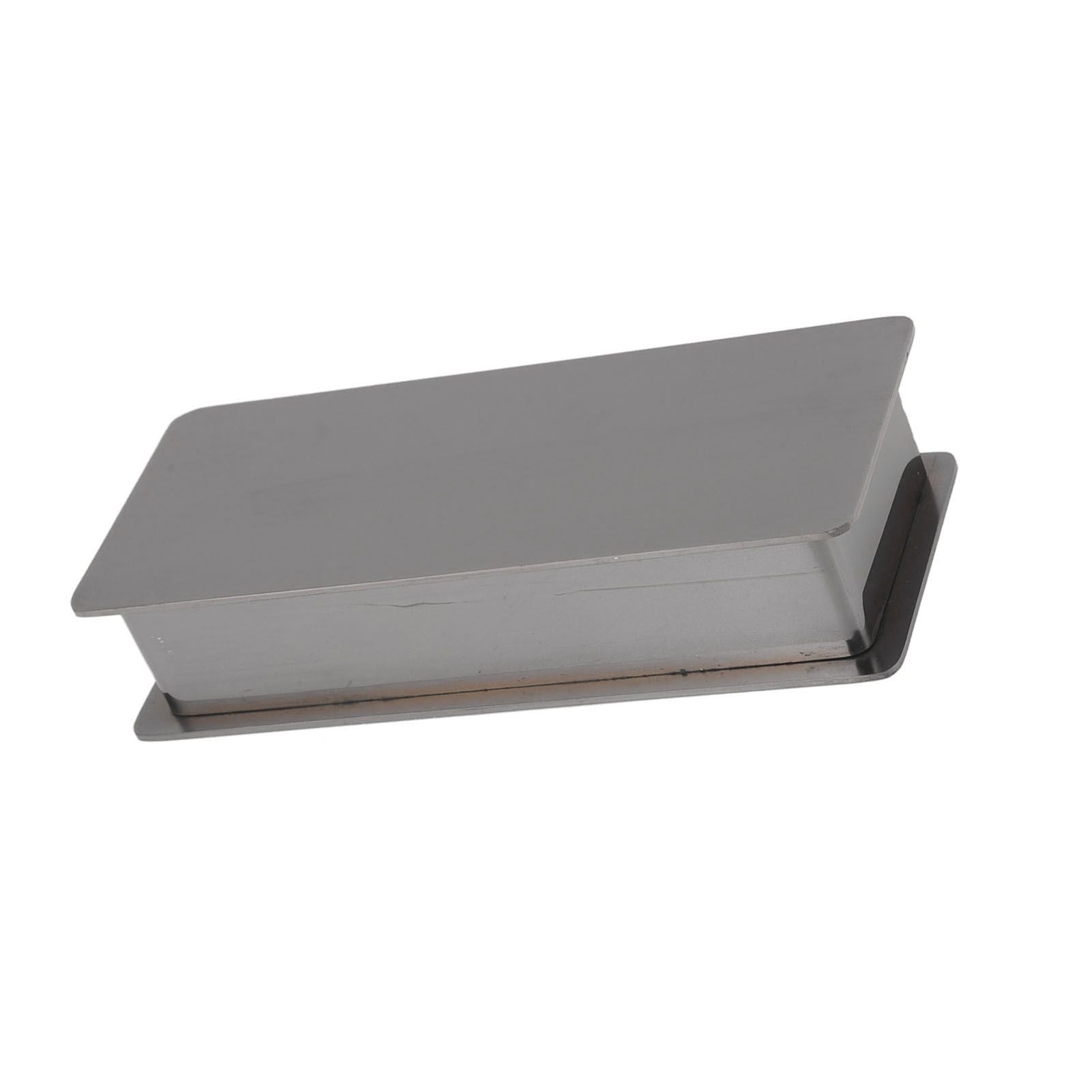 Toothpick Holder Stainless Steel Rectangular Toothpick Holder with Lid for Home Bar Hotel Restaurant Silvery V1294-YM0512-3118220282812