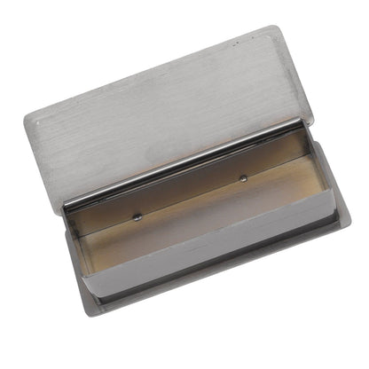Toothpick Holder Stainless Steel Rectangular Toothpick Holder with Lid for Home Bar Hotel Restaurant Silvery V1294-YM0512-3118220282812