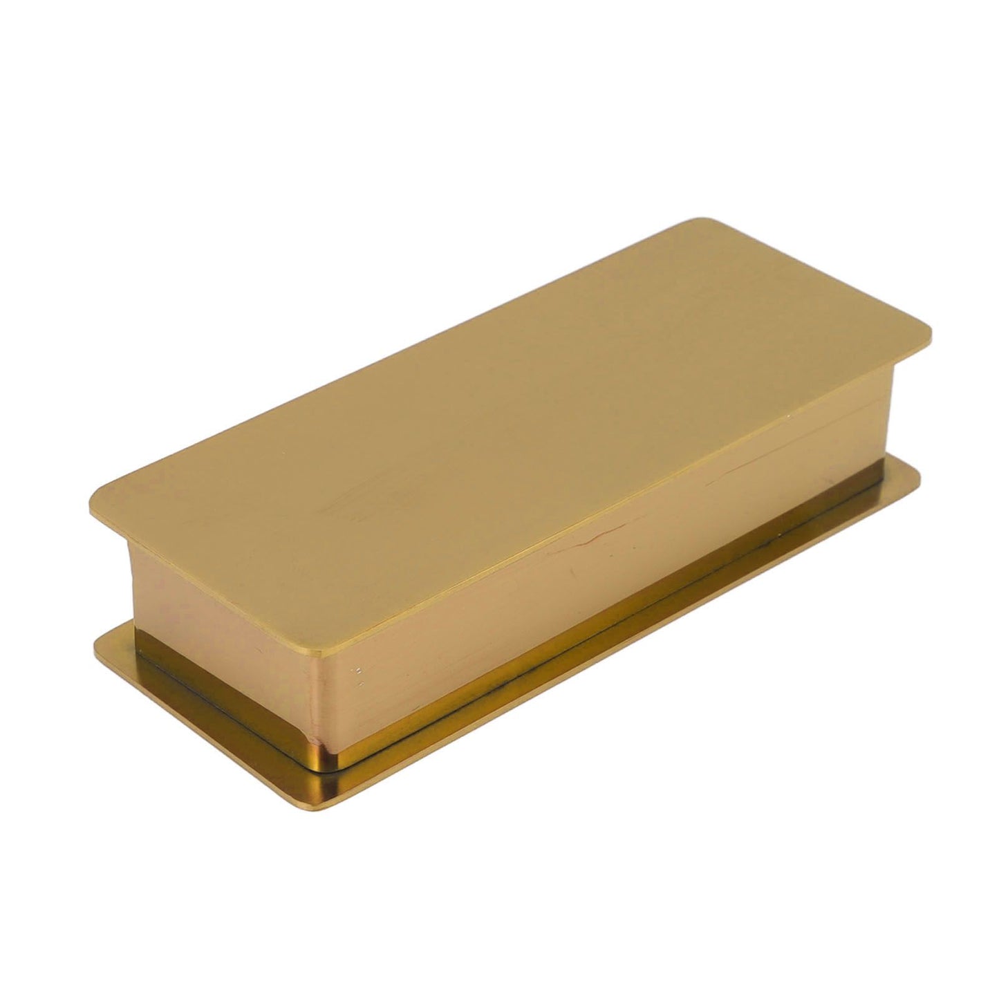 Toothpick Holder Stainless Steel Rectangular Toothpick Holder with Lid for Home Bar Hotel Restaurant Gold V1294-YM0512-3118220282813