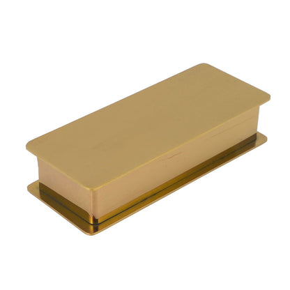 Toothpick Holder Stainless Steel Rectangular Toothpick Holder with Lid for Home Bar Hotel Restaurant Gold V1294-YM0512-3118220282813