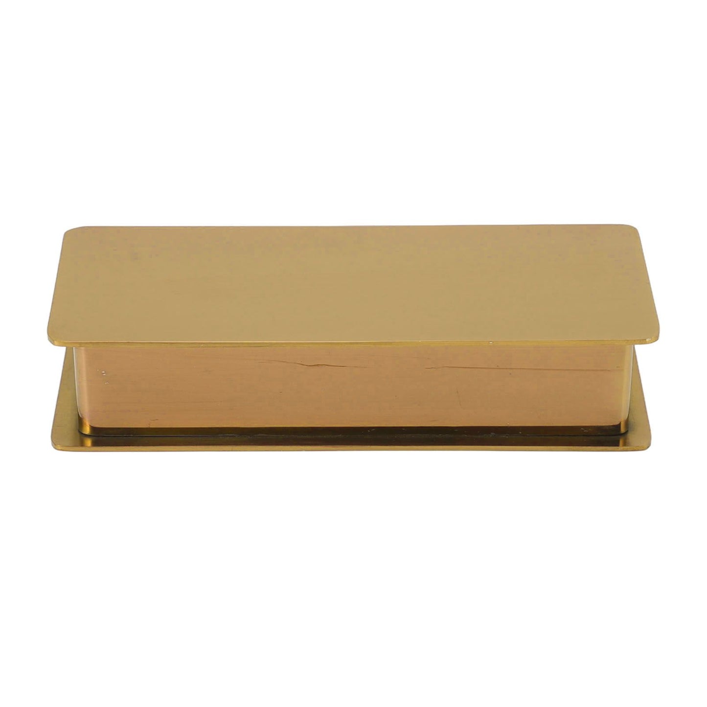 Toothpick Holder Stainless Steel Rectangular Toothpick Holder with Lid for Home Bar Hotel Restaurant Gold V1294-YM0512-3118220282813