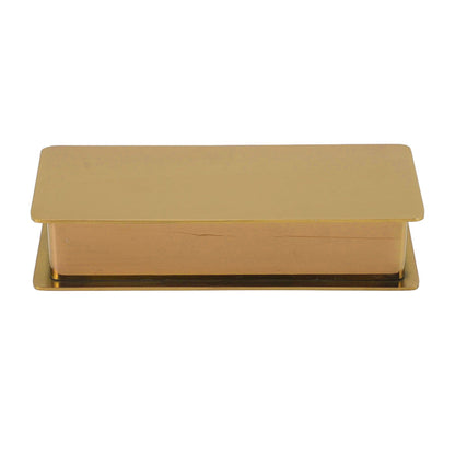 Toothpick Holder Stainless Steel Rectangular Toothpick Holder with Lid for Home Bar Hotel Restaurant Gold V1294-YM0512-3118220282813