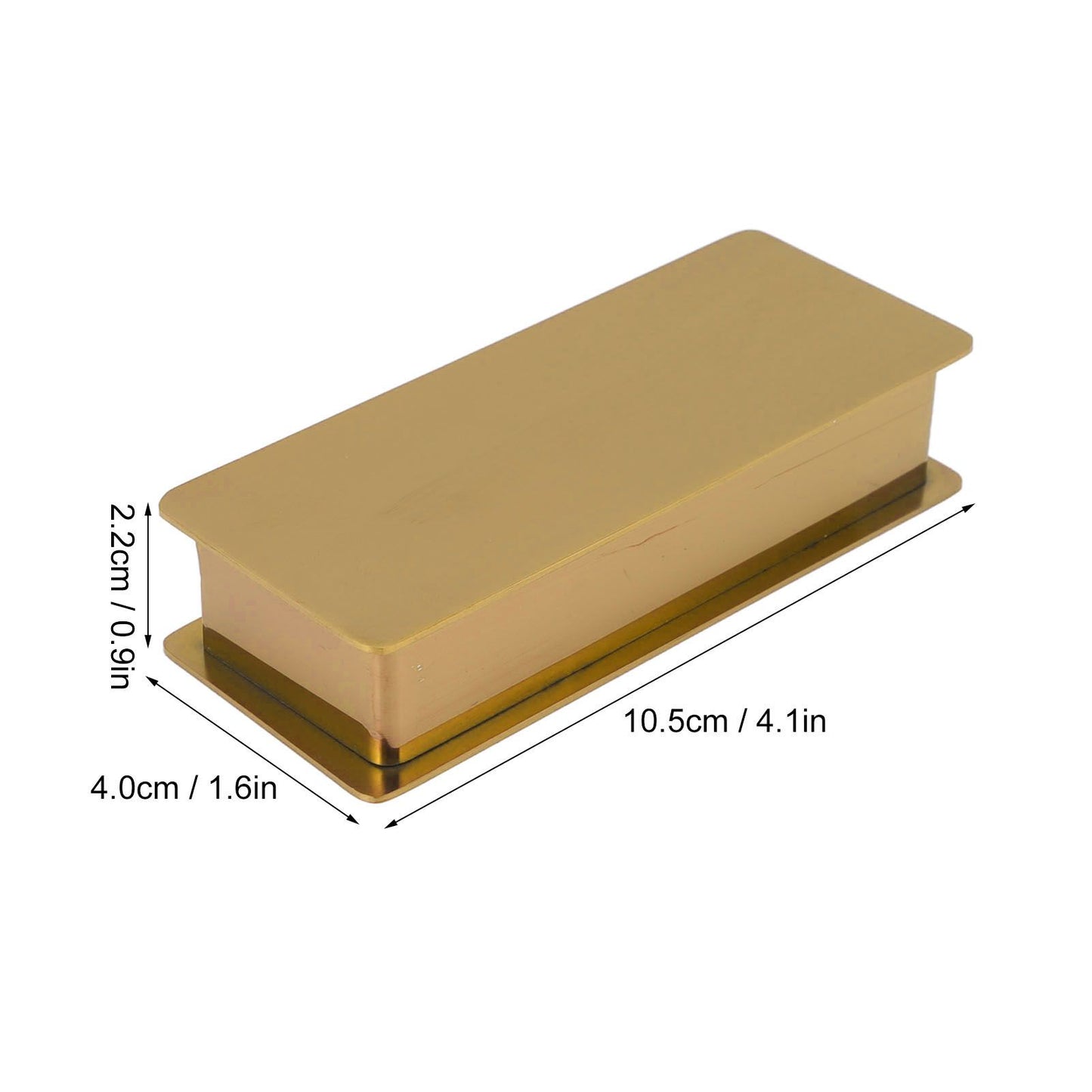 Toothpick Holder Stainless Steel Rectangular Toothpick Holder with Lid for Home Bar Hotel Restaurant Gold V1294-YM0512-3118220282813