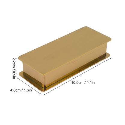 Toothpick Holder Stainless Steel Rectangular Toothpick Holder with Lid for Home Bar Hotel Restaurant Gold V1294-YM0512-3118220282813