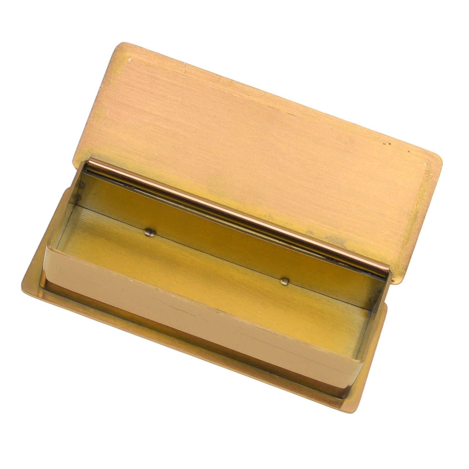 Toothpick Holder Stainless Steel Rectangular Toothpick Holder with Lid for Home Bar Hotel Restaurant Gold V1294-YM0512-3118220282813