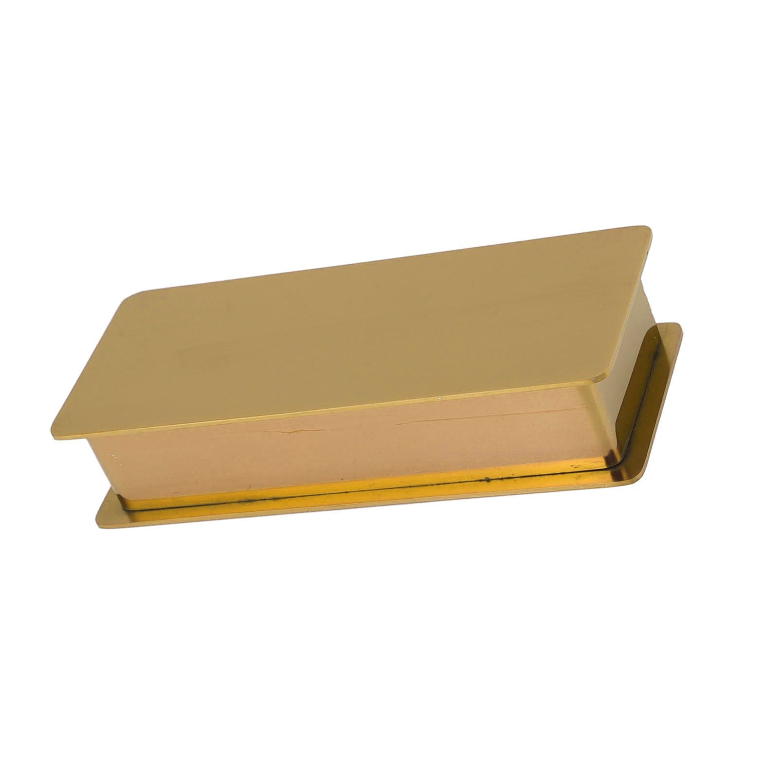 Toothpick Holder Stainless Steel Rectangular Toothpick Holder with Lid for Home Bar Hotel Restaurant Gold V1294-YM0512-3118220282813