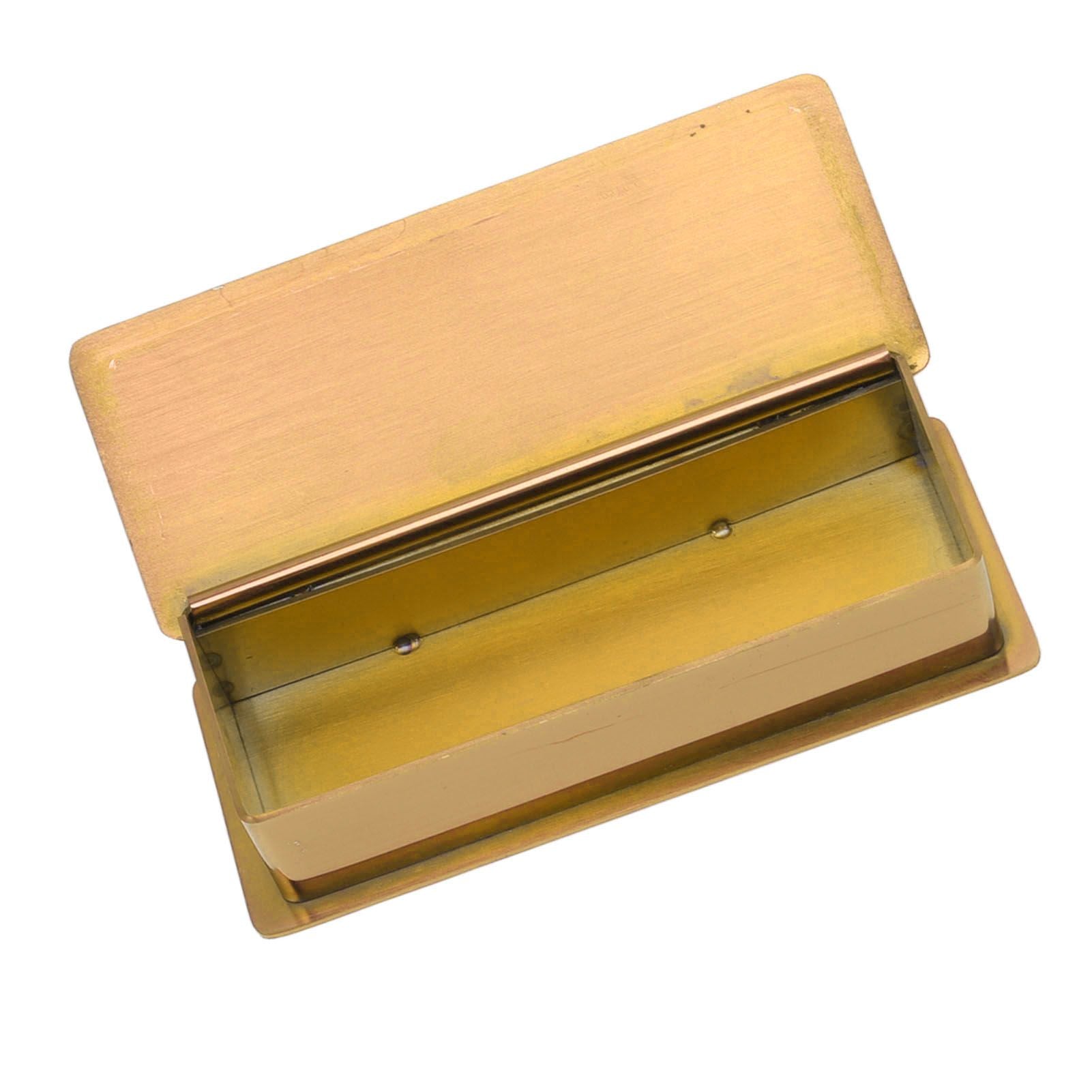 Toothpick Holder Stainless Steel Rectangular Toothpick Holder with Lid for Home Bar Hotel Restaurant Gold V1294-YM0512-3118220282813