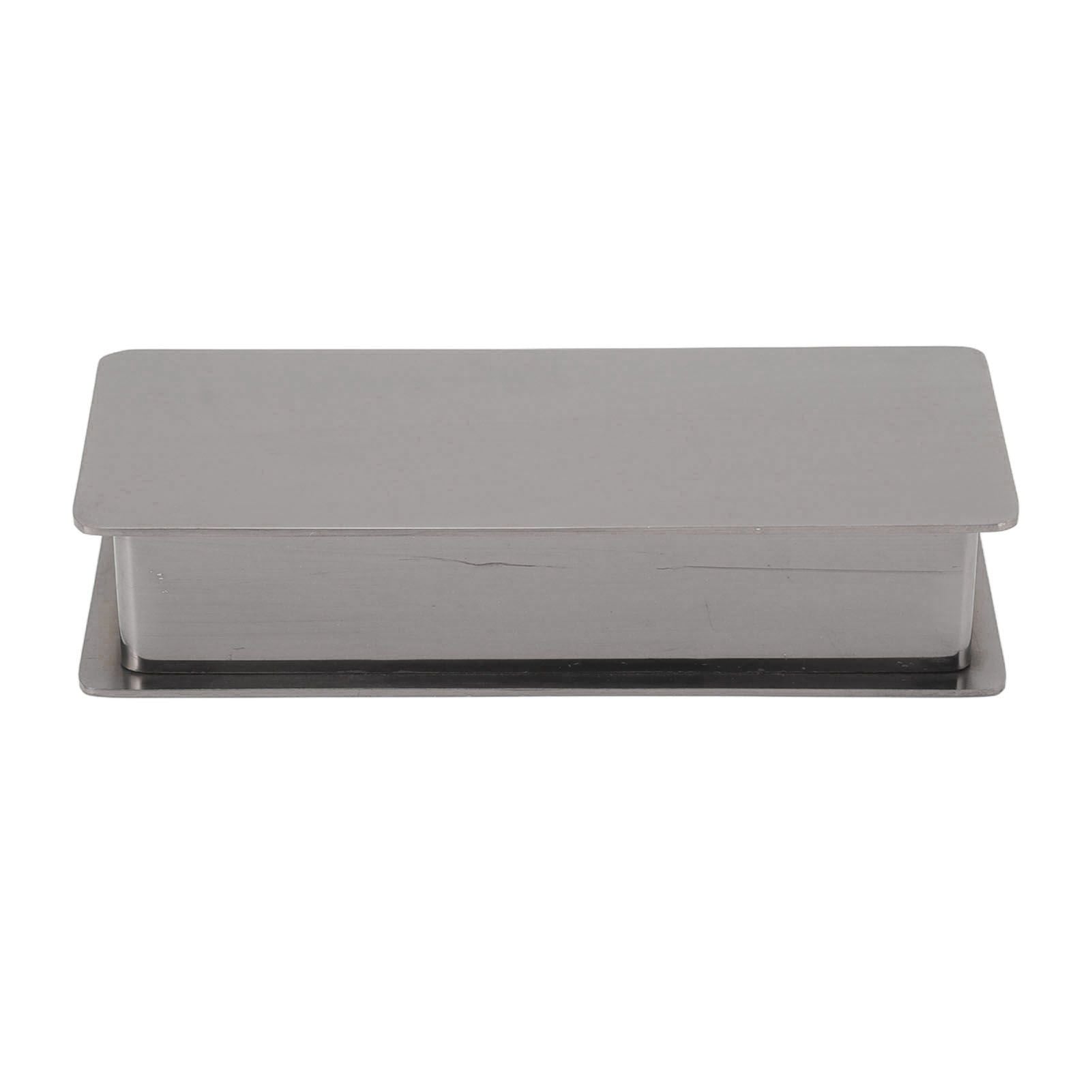 Toothpick Holder Stainless Steel Rectangular Toothpick Holder with Lid for Home Bar Hotel Restaurant Silver V1294-YM0512-3118220282814