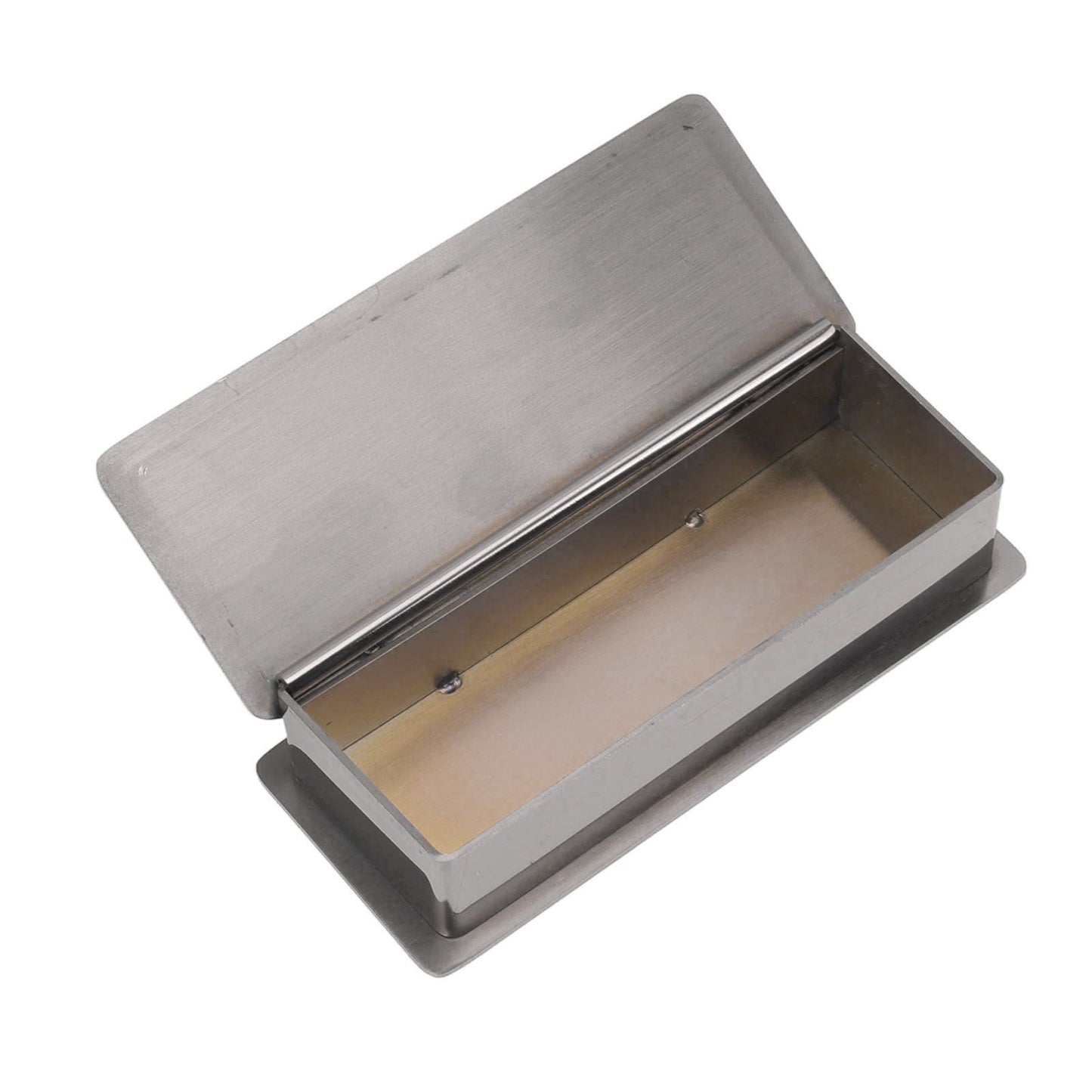 Toothpick Holder Stainless Steel Rectangular Toothpick Holder with Lid for Home Bar Hotel Restaurant Silver V1294-YM0512-3118220282814