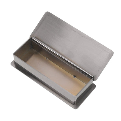 Toothpick Holder Stainless Steel Rectangular Toothpick Holder with Lid for Home Bar Hotel Restaurant Silver V1294-YM0512-3118220282814