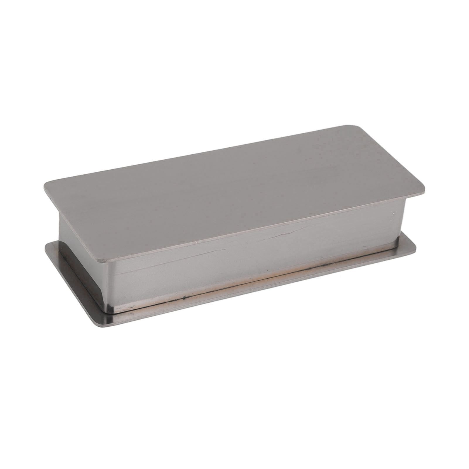 Toothpick Holder Stainless Steel Rectangular Toothpick Holder with Lid for Home Bar Hotel Restaurant Silver V1294-YM0512-3118220282814