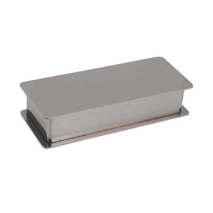 Toothpick Holder Stainless Steel Rectangular Toothpick Holder with Lid for Home Bar Hotel Restaurant Silver V1294-YM0512-3118220282814