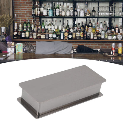 Toothpick Holder Stainless Steel Rectangular Toothpick Holder with Lid for Home Bar Hotel Restaurant Silver V1294-YM0512-3118220282814
