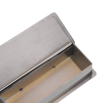 Toothpick Holder Stainless Steel Rectangular Toothpick Holder with Lid for Home Bar Hotel Restaurant Silver V1294-YM0512-3118220282814