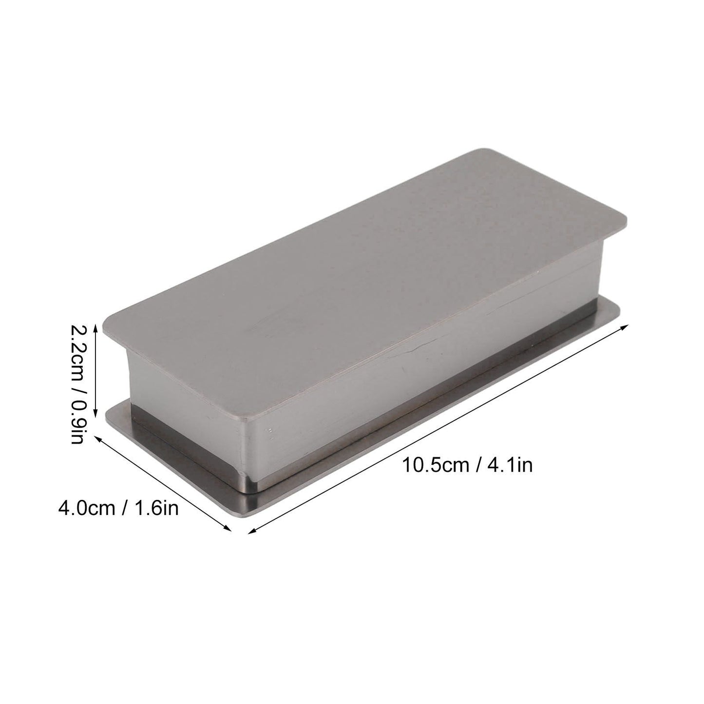Toothpick Holder Stainless Steel Rectangular Toothpick Holder with Lid for Home Bar Hotel Restaurant Silver V1294-YM0512-3118220282814