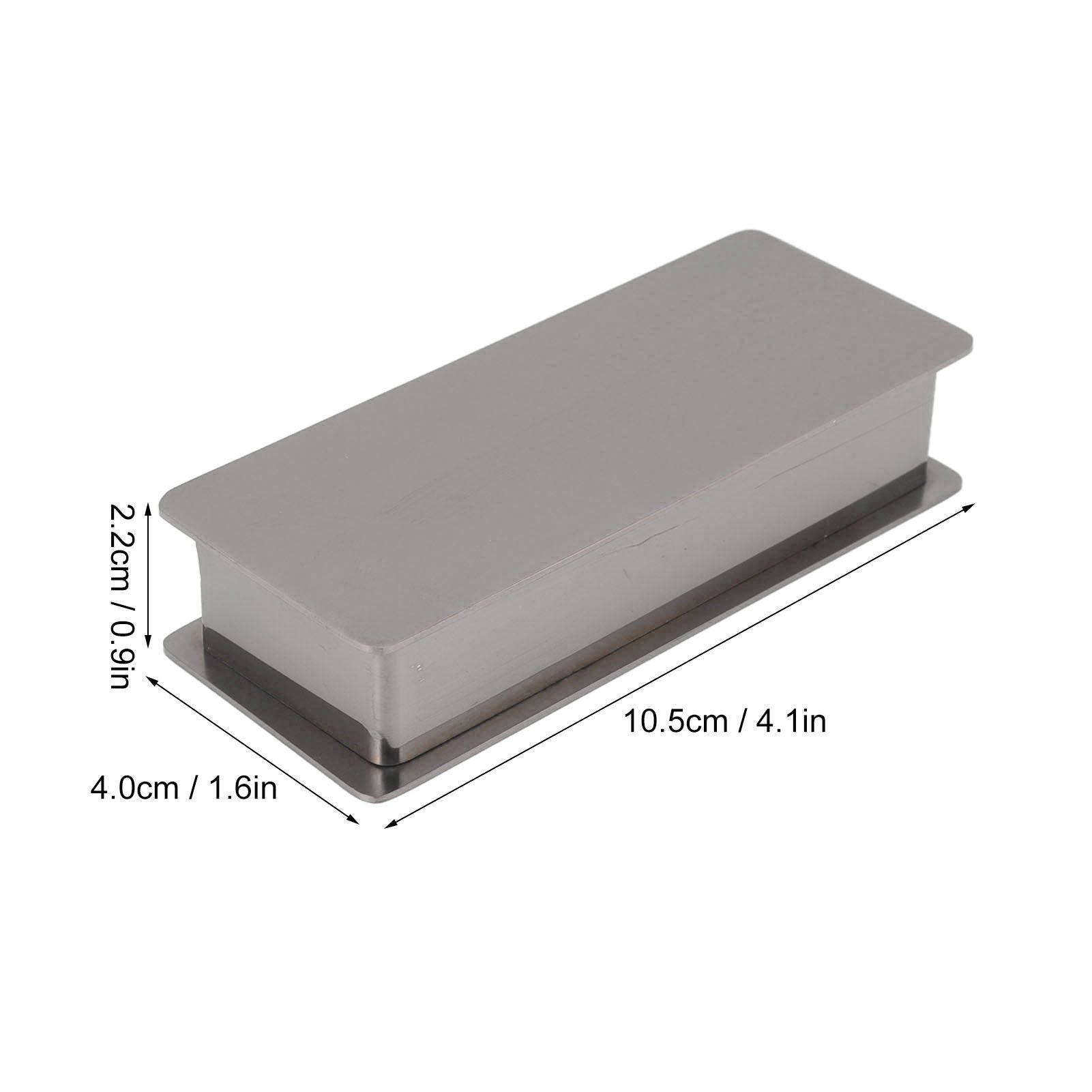 Toothpick Holder Stainless Steel Rectangular Toothpick Holder with Lid for Home Bar Hotel Restaurant Silver V1294-YM0512-3118220282814