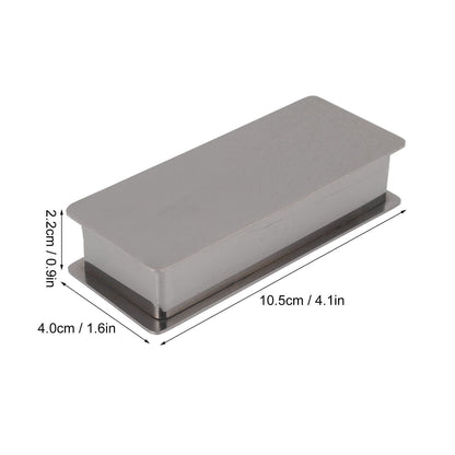 Toothpick Holder Stainless Steel Rectangular Toothpick Holder with Lid for Home Bar Hotel Restaurant Silver V1294-YM0512-3118220282814