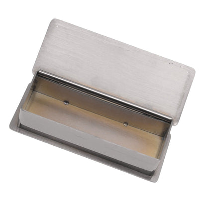 Toothpick Holder Stainless Steel Rectangular Toothpick Holder with Lid for Home Bar Hotel Restaurant Silver V1294-YM0512-3118220282814