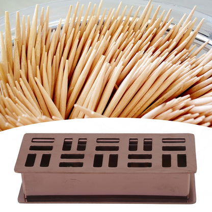 Stainless Steel Toothpick Holder Hollowed Out Rust Prevention Rectangle Toothpick Box for Restaurant Hotels V1294-YM0512-3118220282911