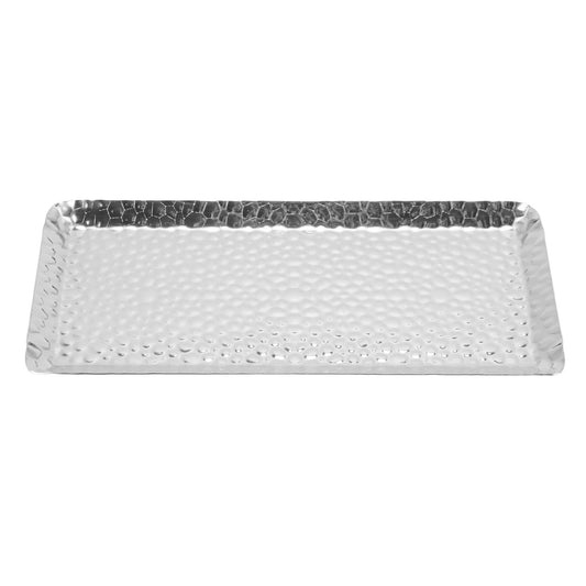 25x11cm Towel Hammered Trays Stainless Steel Multi Purpose Dishwasher Safe Dessert Tray Plate for Home V1294-YM0512-3118220283011