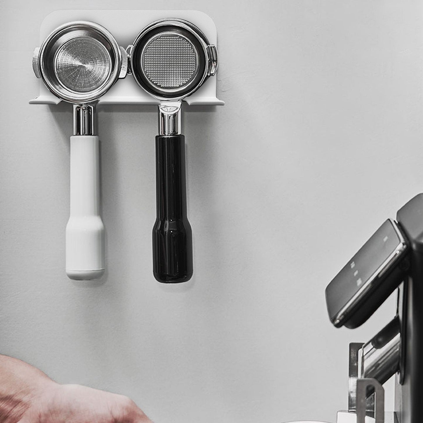 Coffee Bottomless Handle Ear Bracket Space Saving Universal Portafilter Handle Hanger with Adhesive for V1294-YM0512-3118220283111