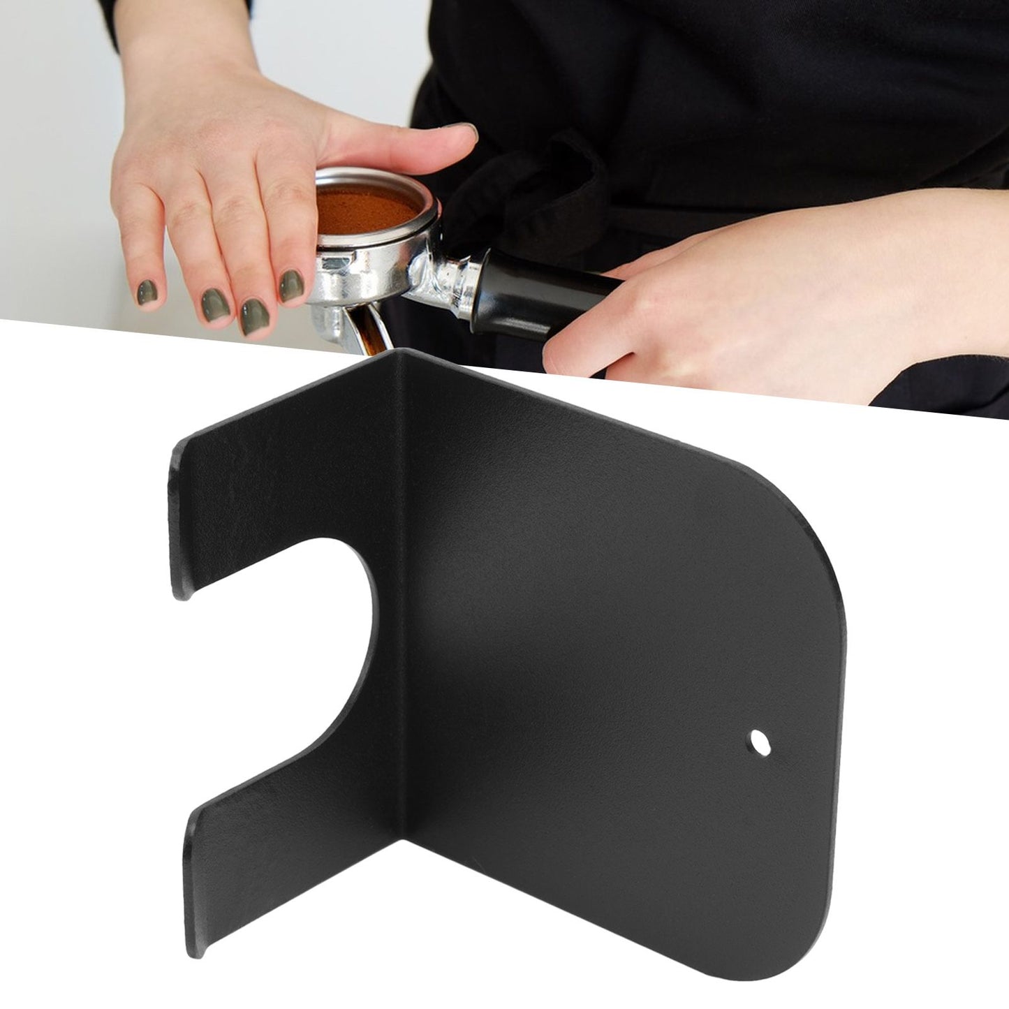 Bottomless Handle Ear Bracket Universal Metal Coffee Machine Handle Hanger for 51 53 58 Handle Black V1294-YM0512-3118220283212
