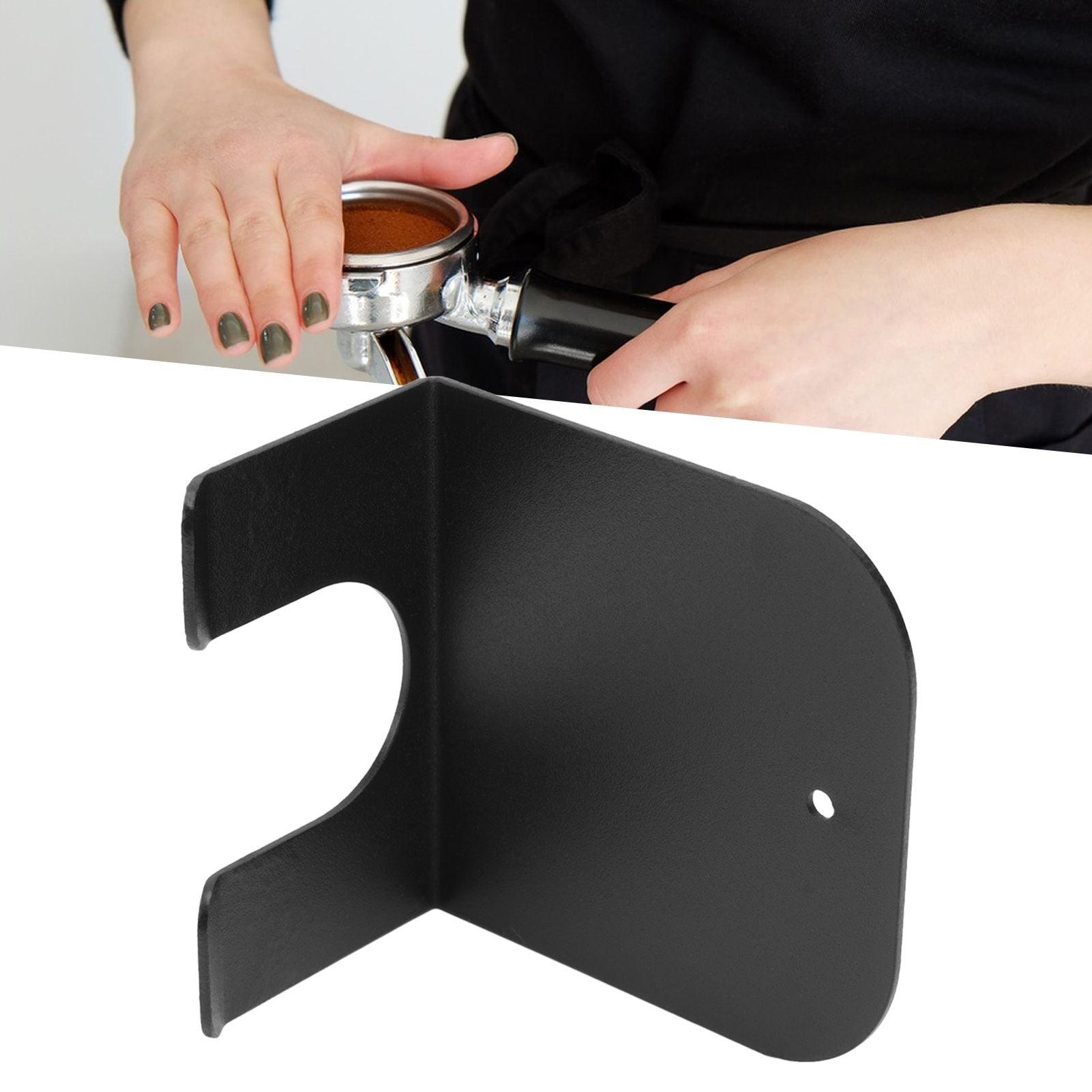Bottomless Handle Ear Bracket Universal Metal Coffee Machine Handle Hanger for 51 53 58 Handle Black V1294-YM0512-3118220283212