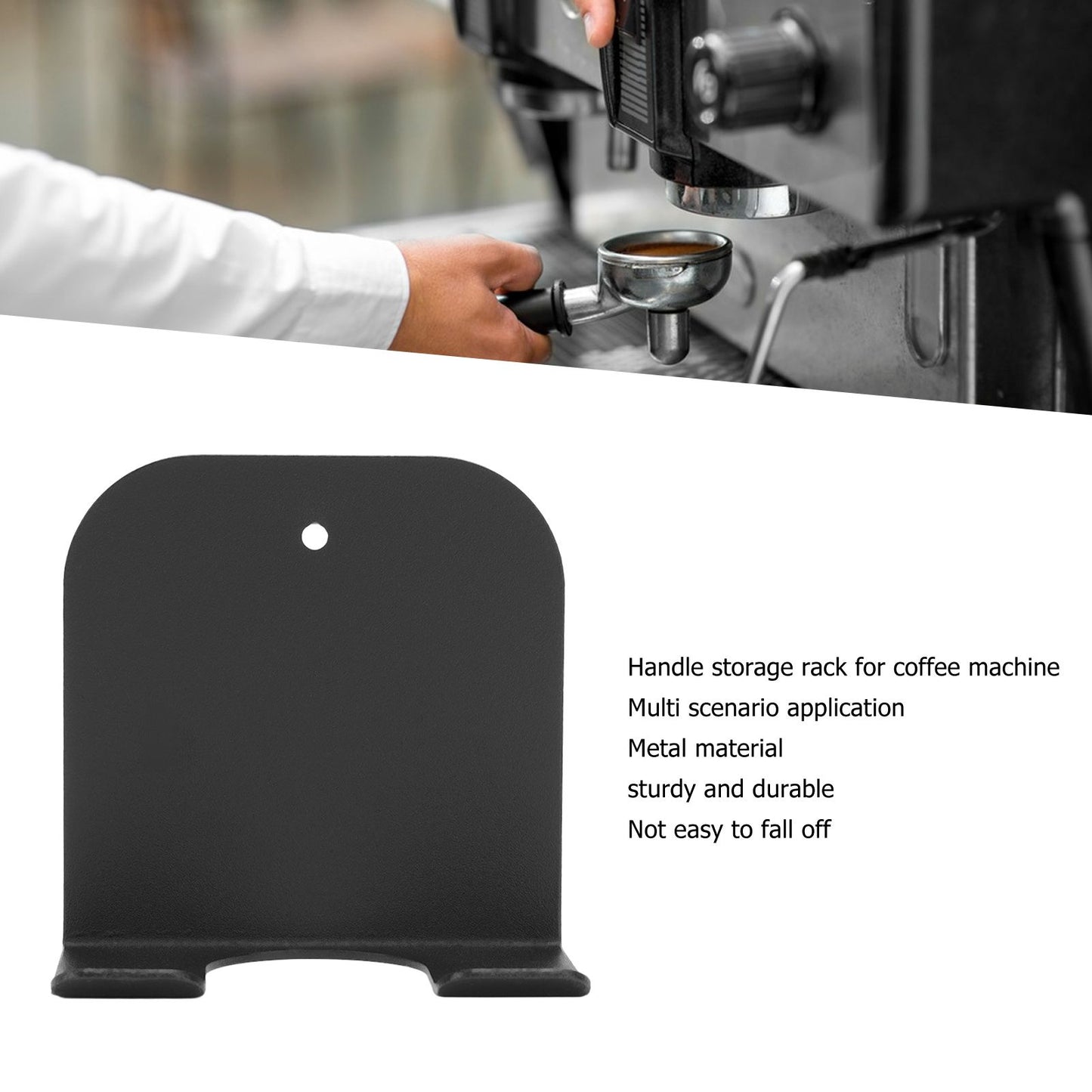 Bottomless Handle Ear Bracket Universal Metal Coffee Machine Handle Hanger for 51 53 58 Handle Black V1294-YM0512-3118220283212