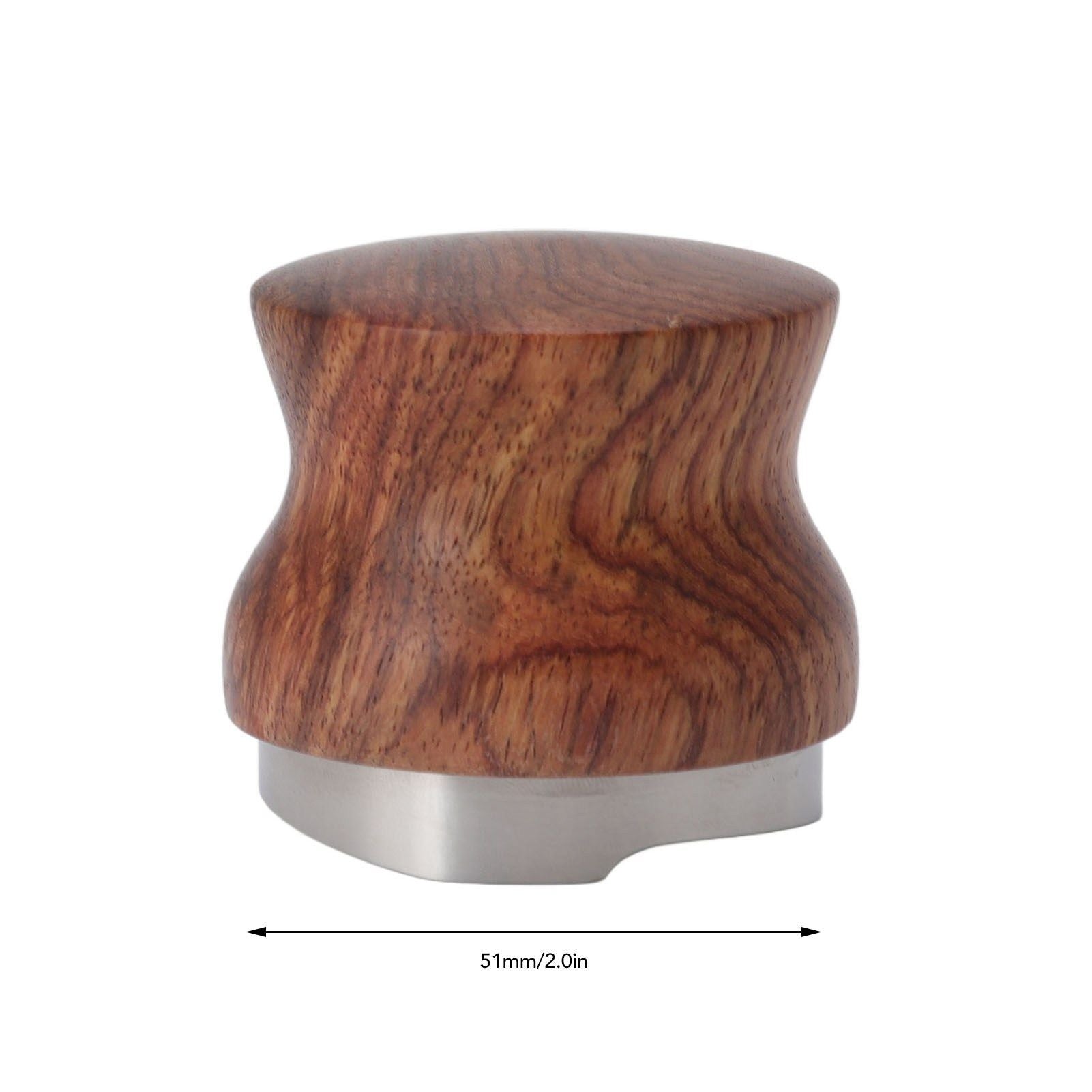 Coffee Distributor Stainless Steel Rosewood Coffee Tamper Leveler for Coffee Accessories 51mm / 2.0in V1294-YM0512-3118220283611